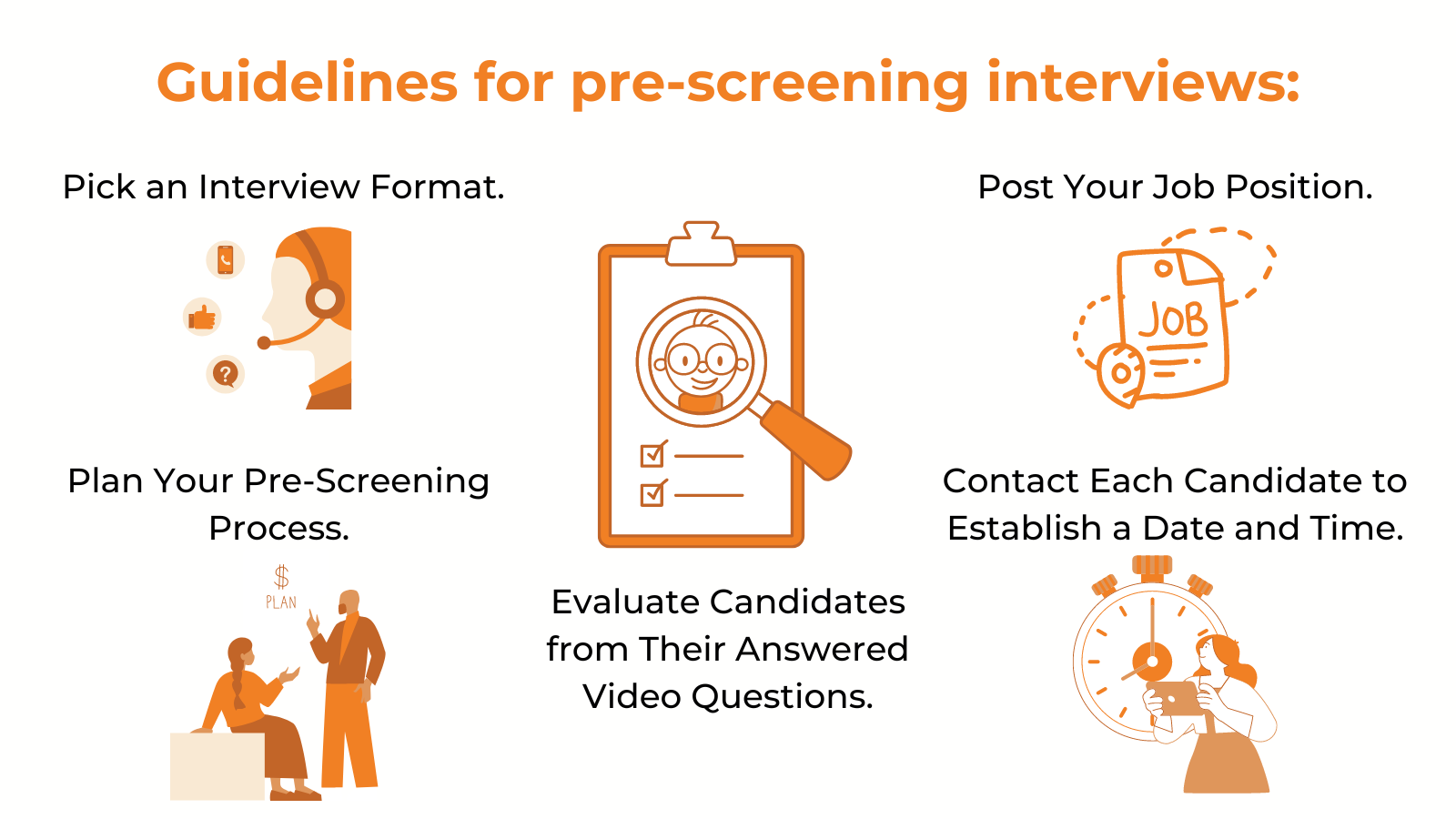 guidelines for pre-screening interviews